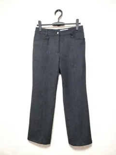 美品　adabat　ストレッチストレートパンツ　濃グレー系　40