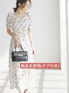 【新品】 SNIDEL スナイデル レーヨンカシュクールプリントワンピース