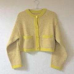 N. Natural Beauty Basic ツイード ニット ノーカラー