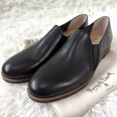 【美品】マーガレットハウエル　アイデア　レザー　スリッポンシューズ