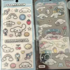 シナモロール ステッカーセット 2シート　ドロップジュエリー　ペタメロウ