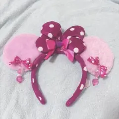（パープルカラー）ミニーマウス風カチューシャ