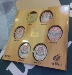 YEBISU BEER 歴代ラベル 木製ディスプレイパネル☆非売品☆新品のサムネイル