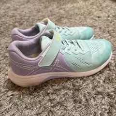 asics 21.0cmキッズスニーカー ミントグリーン/ラベンダー