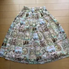 希少 フランシュリッペ デパートメントストア フレア スカート 総柄