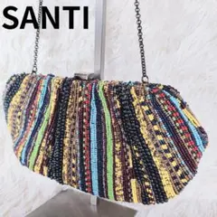 SANTI サンティ゙ 総ビーズ 肩がけ ショルダーバッグ パーティーバッグ