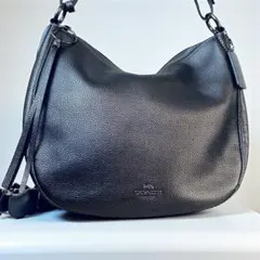 極美品 希少【ロンシャン】ワンショルダー ホーボー 三日月 レザー