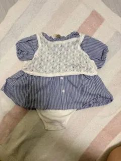 ￥850→￥760値下げ★petit main ストライプロンパース 70cm