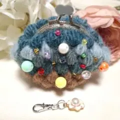 クリスマスツリー風♡グラデーションがま口