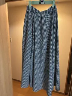 any FAM ギンガムチェック フレアロングスカート Lサイズ