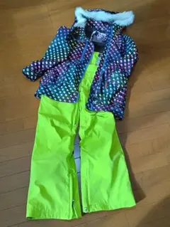 カラフルドット柄スキーウェアセット（女性用）