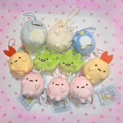 すみっコぐらし　ばんざいゴムひも付き　マスコット　　10点セット