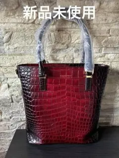 LEATHER JEWELS 牛革クロコダイル型押し2ウェイトートバッグ