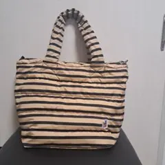 ROOTOTE　ストライプ柄トートバッグ（刺繍ロゴ）