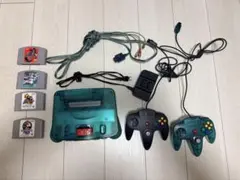 【すぐに遊べる・メモリー拡張パック付き】ニンテンドー64 クリアブルー セット