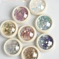 8個セット ラメ グリッター ホロ きらきら 華やか ジェルネイル オーロラのサムネイル
