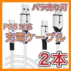 【PS5対応】 急速充電コードType C ケーブル 2M LED指示ランプ付