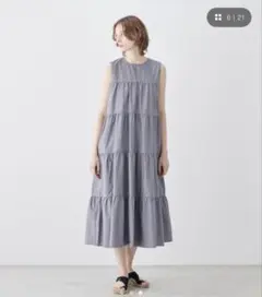 Gymphlex 〈別注〉ティアードスリーブレスワンピースのサムネイル