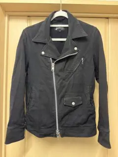 Schott ブラック ダブルライダースジャケット S