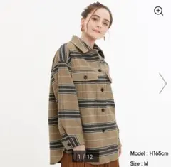 【GU】チェックオーバーサイズジャケット