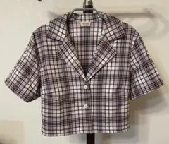 新品 Brandy Melville J Galt クロップド チェック シャツのサムネイル