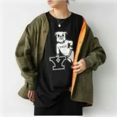アンティカ⭐クマプリント オーバーサイズ長袖Tシャツ