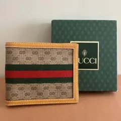 【未使用品】GUCCI グッチ シェリーライン GG 二つ折り財布 ike※