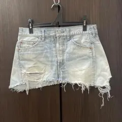 美品　RNA ダメージデニムスカート　アールエヌエーのサムネイル
