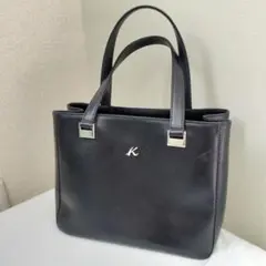 Kitamura ハンドバッグ ネイビー 学校行事 本革 レザー キタムラ
