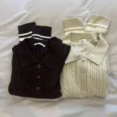 襟付きニット gu