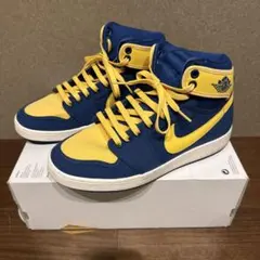 ジョーダン1 ナイキ ハイカットスニーカー 青/黄