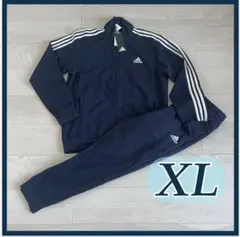 adidas アディダス ジャージ 上下 セットアップ 紺白 人気 XL 未使用