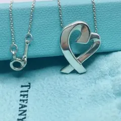 極美品✨ ティファニー ネックレス ラビングハート チェーン長め AG925