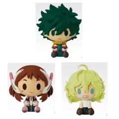 ヒロアカ　一番くじ　ちょこのっこフィギュア　3点　緑谷出久　麗日お茶子　葉隠透