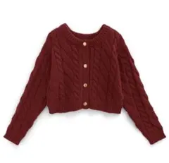 ケーブルニットショート丈カーディガン[an1632]