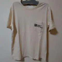 マーガレットハウエル　MHL Tシャツ Lサイズ　オフホワイト／クリーム色のサムネイル