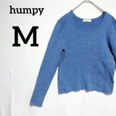 humpy ブルーニット 38 M レディース 長袖 秋冬 古着 セーター