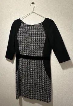 【美品✨匿名】クードシャンス 七分丈タイトワンピース　36