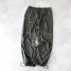 ミリタリー風イージーカーゴパンツ ドローコード カーキ 大きいサイズ 3Lのサムネイル