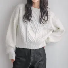 チュールパールニットLS LOWRYS FARM ローリーズファーム ニット