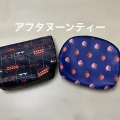 新品未使用　アフタヌーンティー　ロンドン柄 いちご柄　ポーチ 2点セットまとめ売