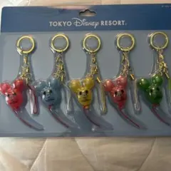 値下げ！ディズニーミッキー　ミニー キーホルダー 5個セット　バルーン　パルパル 値下げ！ディズニーミッキー ミニー キーホルダー 5個セット バルーン