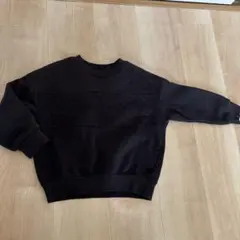 裏起毛ジーユー110黒トレーナー