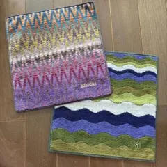 未使用ミッソーニ　ロベルタディカメリーノ　タオルハンカチ　MISSONIジグザグのサムネイル
