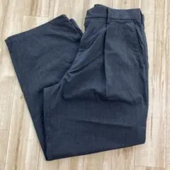 GUバレルレッグスラックス　グレー　XL