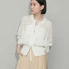 値下げ！NOBLE パターンニットウインドペンカーディガン 美品！ - メルカリ