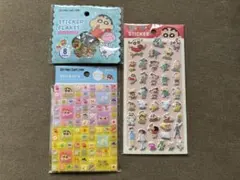 seria クレヨンしんちゃん タイル ぷっくり おはじきシール 3点セット