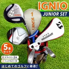 Q189 ゴールデンベア ジュニア ゴルフクラブ セット 6点 子ども イエロー Q189 ゴールデンベア ジュニア ゴルフクラブ セット 6点 子ども