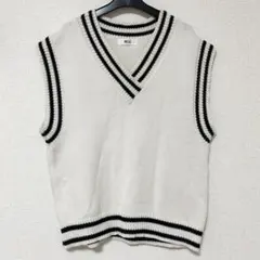 WEGO ウィゴー ホワイト Vネック ニットベスト