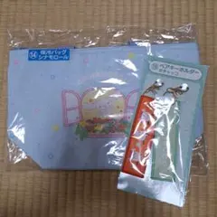 サンリオ当たりくじ　　保冷バッグ　ペアキーホルダー　ポチャッコ　シナモロール